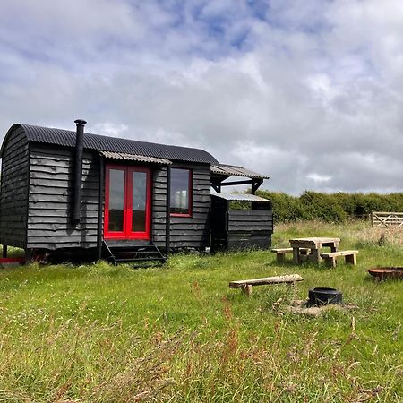 Shepherds Hut In A Private Meadow With Sea Views Hartland Buitenkant foto