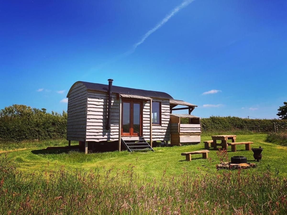 Shepherds Hut In A Private Meadow With Sea Views Hartland Buitenkant foto